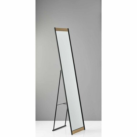 HOMEROOTS Natural Wood Floor Mirror, 13.375 x 14.375 x 60.25 in. 372984